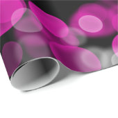 Rosa schwarze Blasen Bokeh-Effekt Geschenkpapier (Rolleneckpunkt)