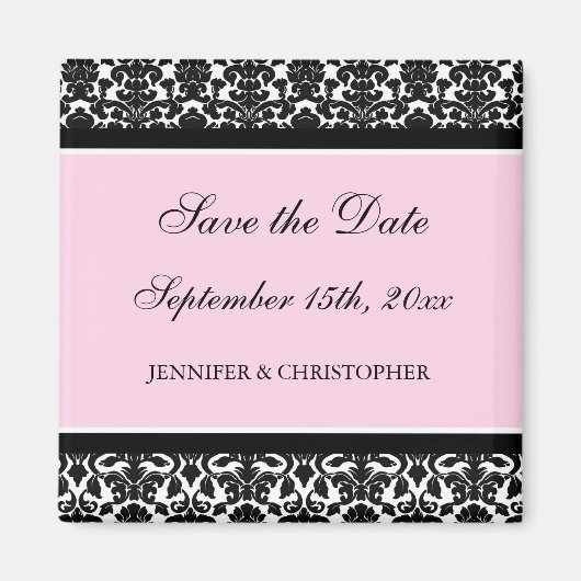 Rosa schwarze Damaskus speichern Magnet (Vorne)