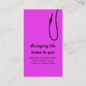 Rosa & schwarze Damen DJ Promoter Visitenkarte (Rückseite)