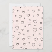 Rosa Schwarze Einfache Hühner Party Einladung (Rückseite)