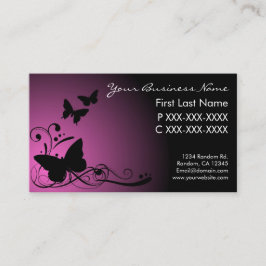 Rosa schwarze Fackelkarten für Wirbel von Schmette Visitenkarte