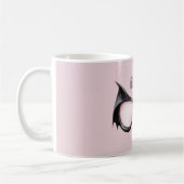 Rosa schwarze Fledermaus-Mädchen-Brille Kaffeetasse (Links)