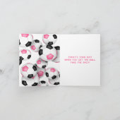 Rosa schwarze Fußbälle Mädchen Geburtstag Karte (Innenseite)