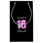 Rosa schwarze Geschenk-Tasche des Bonbon-16 Kleine Geschenktüte (Rückseite)