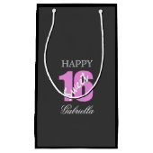 Rosa schwarze Geschenk-Tasche des Bonbon-16 Kleine Geschenktüte (Vorderseite)