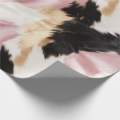 Rosa Schwarze Imitate Weiße Farbe Weide Tier Geschenkpapier (Ecke)