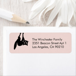 Rosa schwarze Katze Halloween Adresse