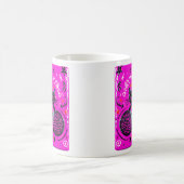 Rosa schwarze Katze Kaffeetasse (Mittel)