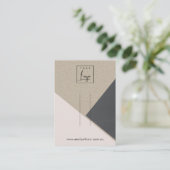 Rosa schwarze Kraft-Clip-Logo Visitenkarte (Stehend Vorderseite)