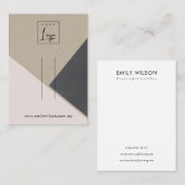 Rosa schwarze Kraft-Clip-Logo Visitenkarte (Vorne/Hinten)