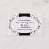 Rosa schwarze Kuchen-Kuchen-Bäckerei-Visitenkarte Visitenkarte (Rückseite)