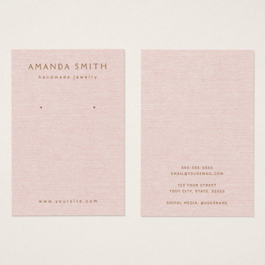 Rosa schwarze Leinen als Ohrausdruck (Vorne & Hinten)