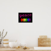 Rosa, schwarze LGBTQIA Poster (Küche)