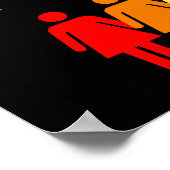 Rosa, schwarze LGBTQIA Poster (Ecke)