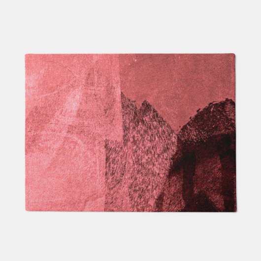 Rosa schwarze Liebe inspiriert abstrakte Malkunst Fußmatte (Vorderseite)