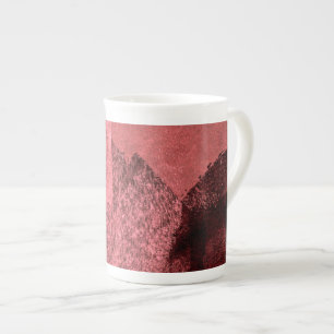 Rosa schwarze Liebe inspiriert abstrakte Malkunst Porzellantasse