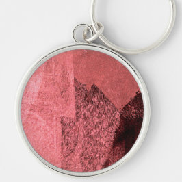 Rosa schwarze Liebe inspiriert abstrakte Malkunst Schlüsselanhänger