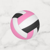 Rosa Schwarze Mannschaft farbenfrohe Girls Volleyb Konfetti (Klein Vorderseite)