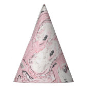 Rosa schwarze Marmor: Handgezeichnet Partyhütchen (Links)