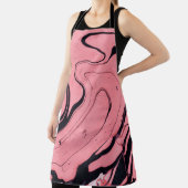 Rosa schwarze Marmorhandzeichnung Schürze (InSitu)