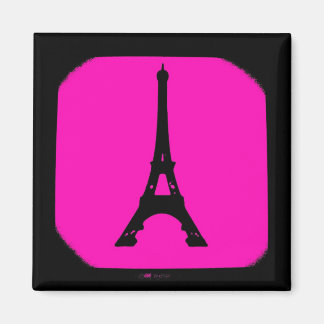 Rosa schwarze Mode Paris Eiffel Tower Magnet