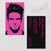 Rosa schwarze moderne Mann-Visitenkarten der Visitenkarte (Vorne/Hinten)