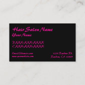 Rosa schwarze moderne Mann-Visitenkarten der Visitenkarte (Rückseite)