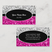 Rosa schwarze ovale Visitenkarte des (Vorne/Hinten)