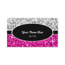 Rosa schwarze ovale Visitenkarte des