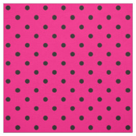 Rosa/schwarze Polka-Dosen Stoff