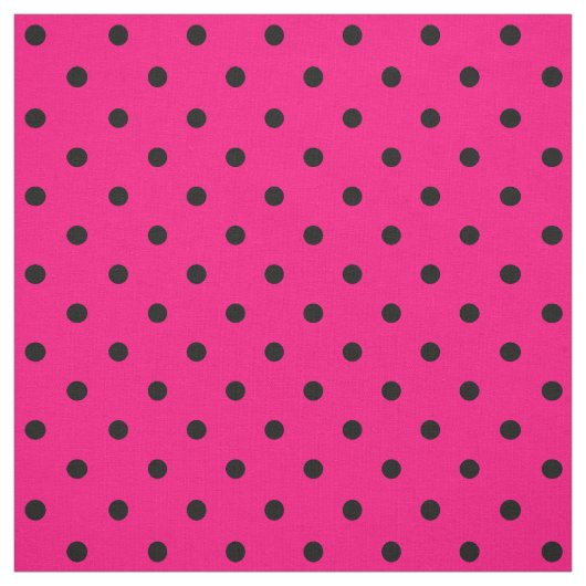 Rosa/schwarze Polka-Dosen Stoff (Muster)