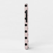 Rosa-schwarze Polka-Punkte-Punkt Case-Mate iPhone Hülle (Hinten/Links)