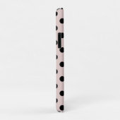 Rosa-schwarze Polka-Punkte-Punkt Case-Mate iPhone Hülle (Hinten/Rechts)