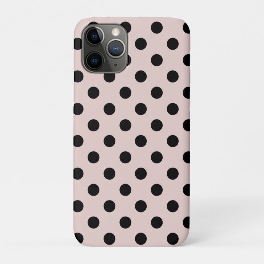 Rosa-schwarze Polka-Punkte-Punkt Case-Mate iPhone Hülle (Rückseite)