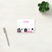 Rosa schwarze Punkte Post-it Klebezettel (Büro)