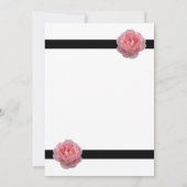 Rosa schwarze Ribbon Hochzeit speichern das Datum Save The Date (Rückseite)