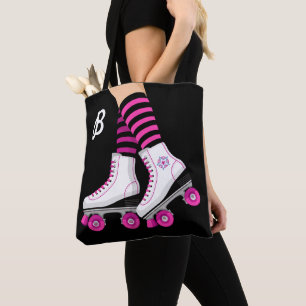 Rosa & schwarze Rollschuhe Skaten Tasche