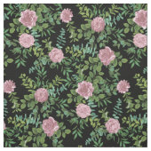 Rosa Schwarze Rose Blumenkohle Blume Stoff (Muster)