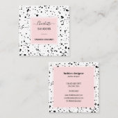 Rosa schwarze Spritzer - Ihr Business kann Quadratische Visitenkarte (Vorne/Hinten)