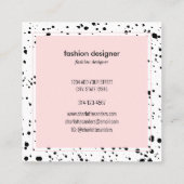 Rosa schwarze Spritzer - Ihr Business kann Quadratische Visitenkarte (Rückseite)