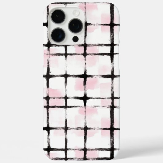 Rosa schwarze Streifen   Case-Mate iPhone Hülle (Rückseite)