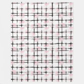 Rosa schwarze Streifen  Fleecedecke (Vorderseite)