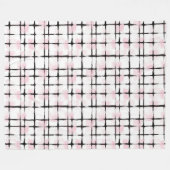 Rosa schwarze Streifen  Fleecedecke (Vorderseite (Horizontal))