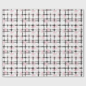 Rosa schwarze Streifen Geburtstag Geschenkpapier (Flach)