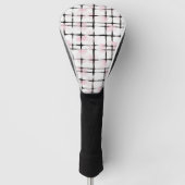 Rosa schwarze Streifen Golf Headcover (Vorderseite)
