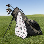Rosa schwarze Streifen Golfhandtuch (Gras)