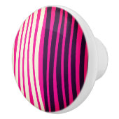 Rosa schwarze Streifen Keramikknauf (Rechts)