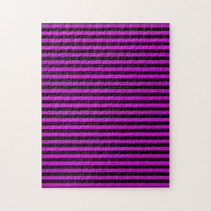 Rosa schwarze Streifen nahtloses Muster Puzzle
