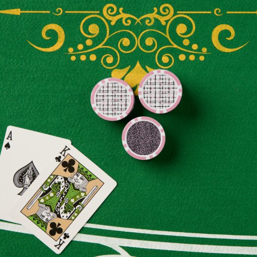 Rosa schwarze Streifen   Pokerchips (Pokertisch (Stapel))