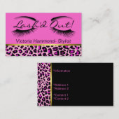 Rosa, Schwarze und GoldWimper-Visitenkarte Visitenkarte (Vorne/Hinten)